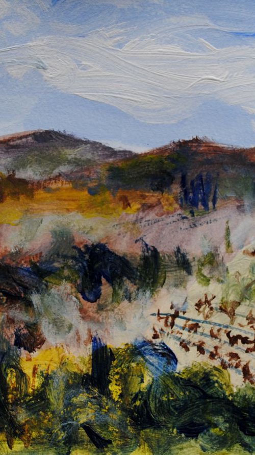 brume matinale en Provence/21x28cm-8,3x11,02 in/2018 by Pierre-Yves Beltran