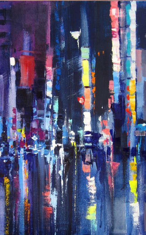 Night city lights by Aleksandr Neliubin