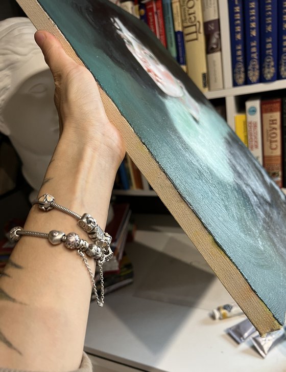 "Deep turquoise"