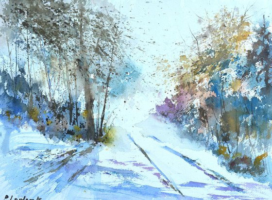Path to light watercolor