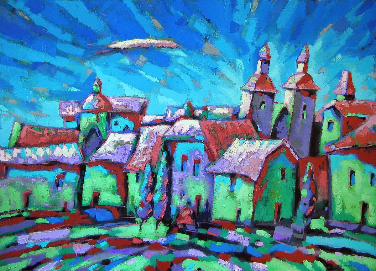Morning in old town by Evgen Semenyuk