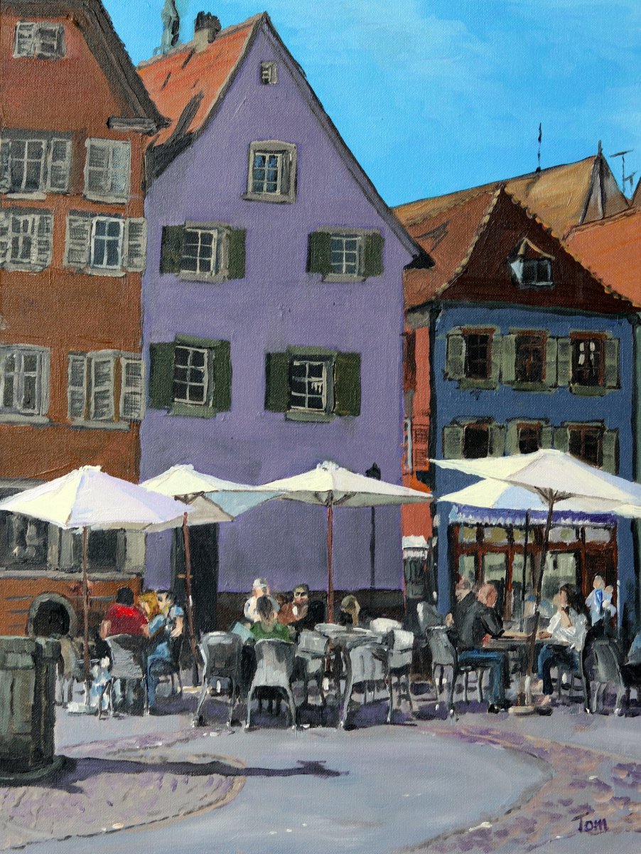Cafe in Colmar by Tom Clay