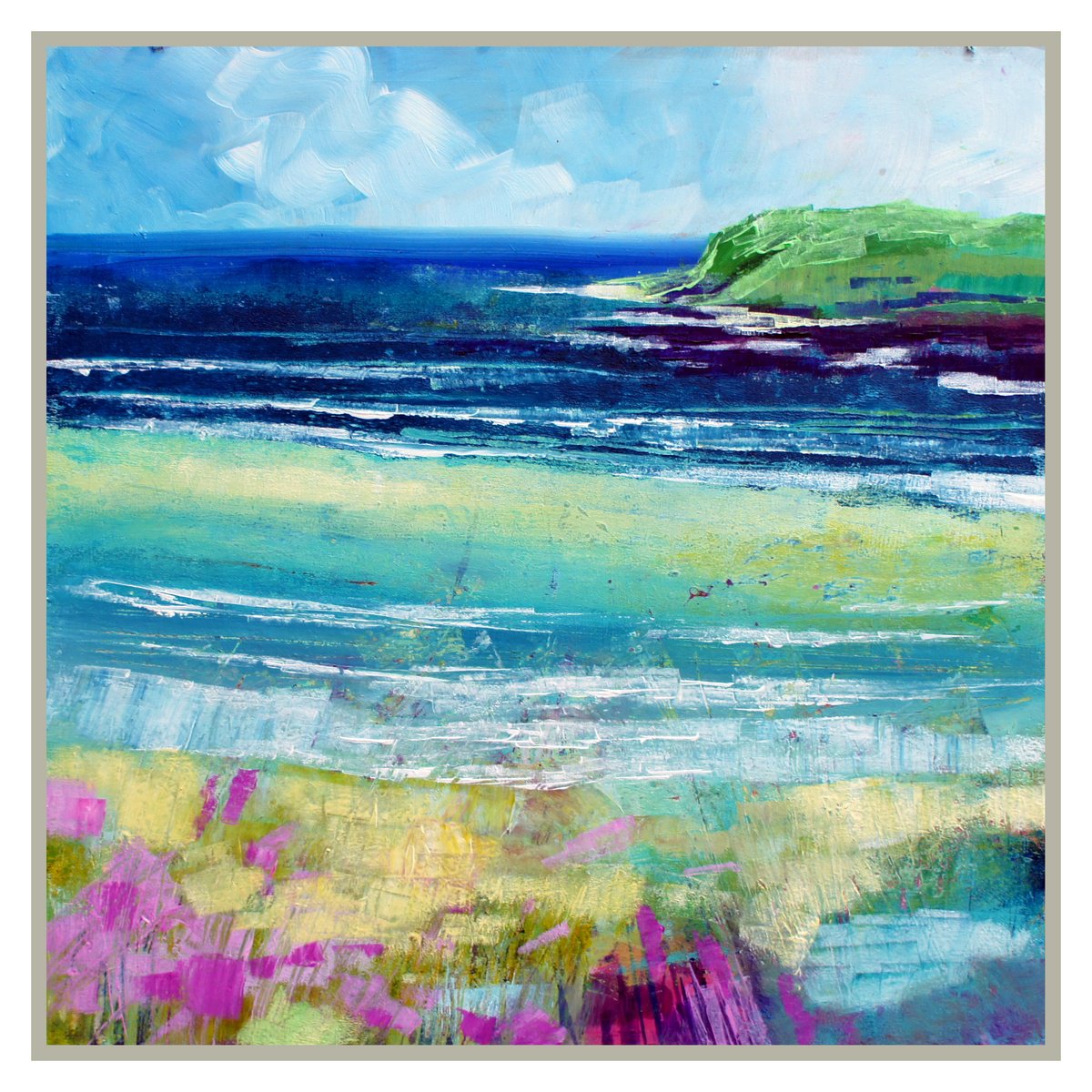 Scottish Sea By Julia Rigby, 17 X 17, Artwork For Sale On Artfinder