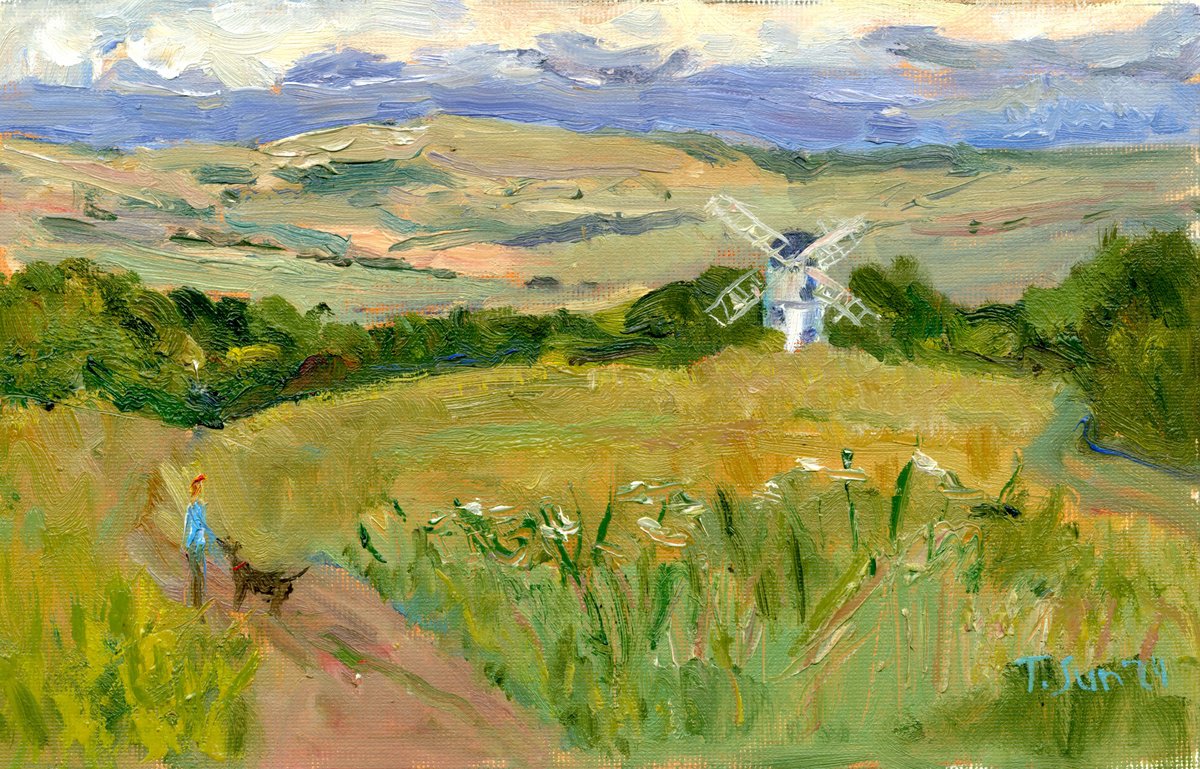The Top Of Brighton. Windmill By Tanya Sun, 12 X 8, Artwork For Sale On Artfinder