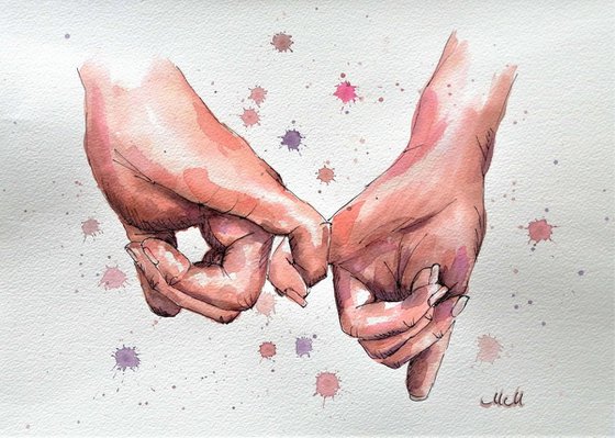 Lovers holding hands IV