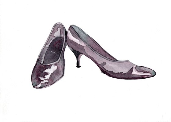 Shoe Sketch #5 - Gestural Impressionist Still Life Portrait