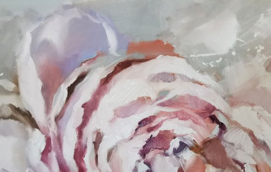 Floral Canvas art, Peonies oil painting