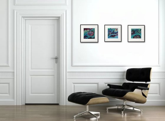 Diamond Waves. Triptych