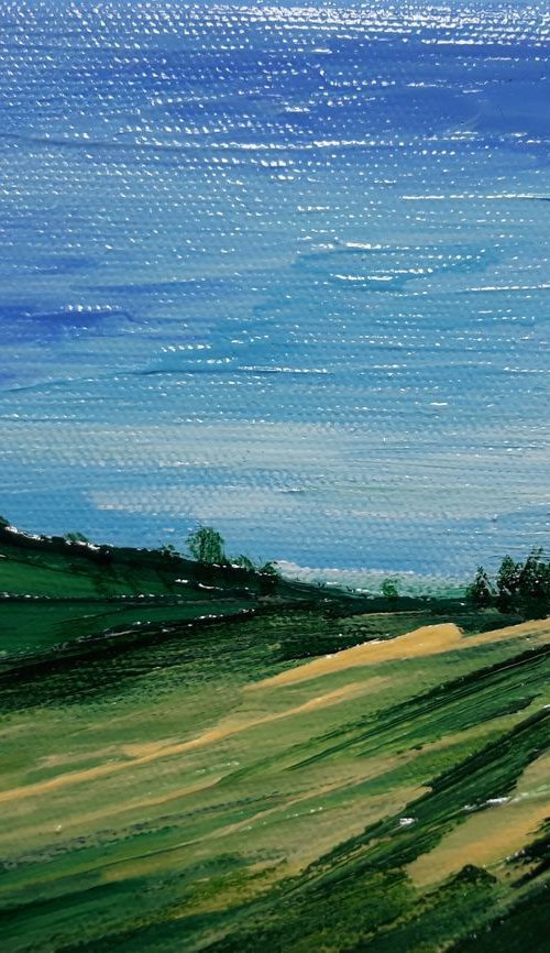 The tree Line- Small Painting Study by Danijela Dan