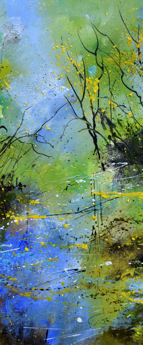 Blue pond In the greeen by Pol Henry Ledent