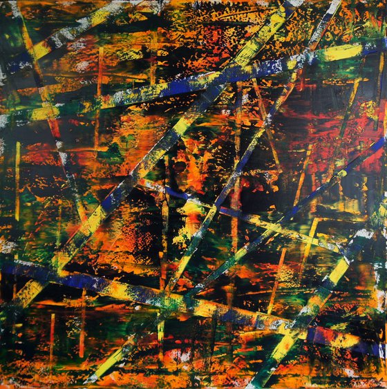 Mikado (100x100 cm) XXL oil (40 x 40 inches)