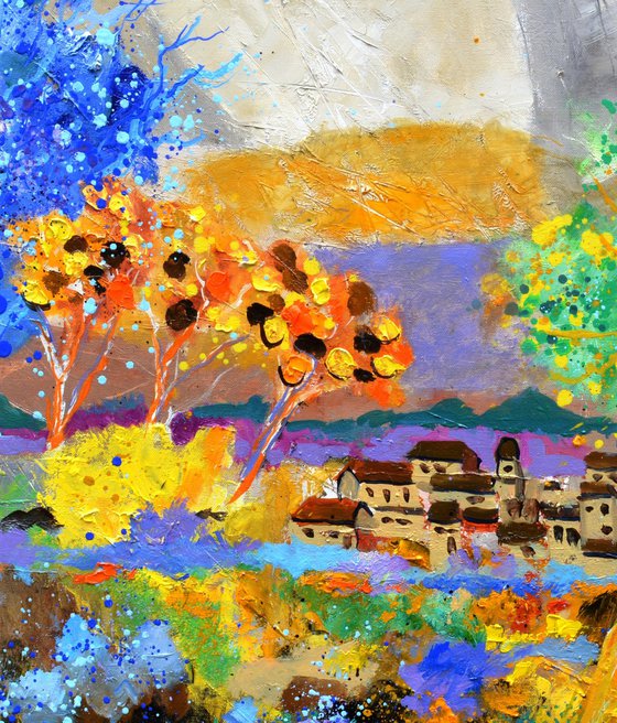 Colourful abstract landscape