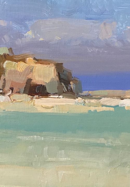 South Bay Island, Original oil painting, Handmade artwork, One of a kind by Vahe Yeremyan