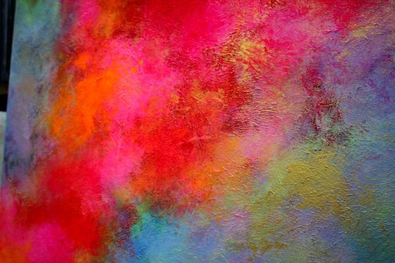 120x100cm. / Abstract painting from the workshop of the artist Alex Senchenko / Stimulation