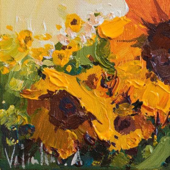 Sunflowers  Acrylic  painting