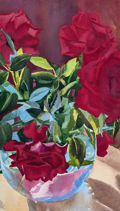 Bouquet of red roses by Yurii Pashkov