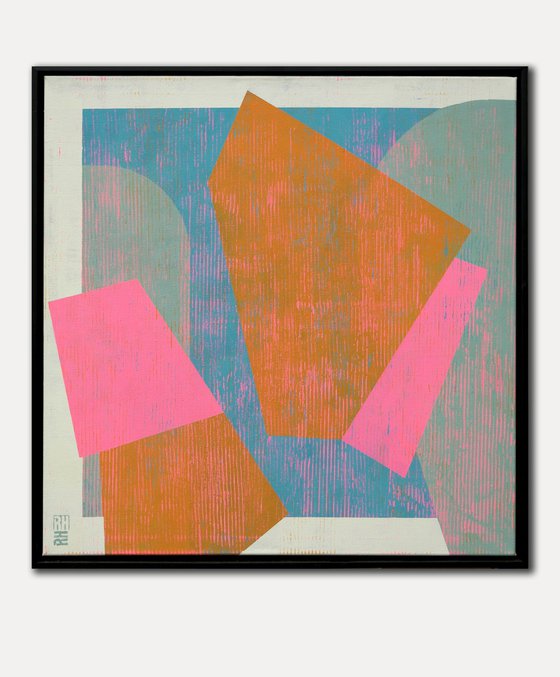 Fractured fallen pink orange