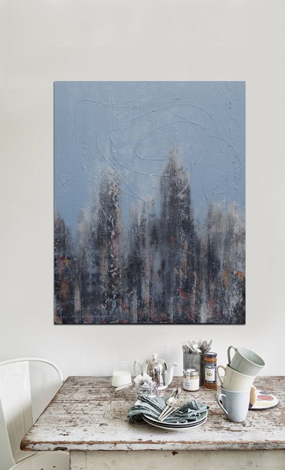 sky scratches II (100 x 80 cm)