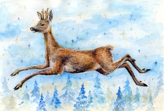 Flying deer