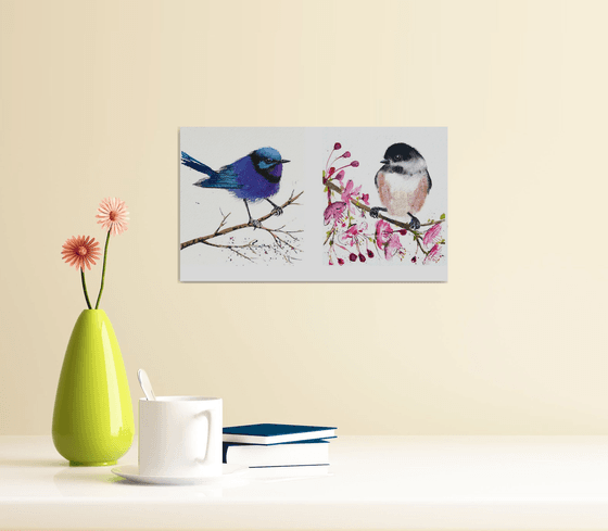 Set of 2 Ultramarine Fairywren