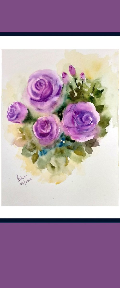 Purple Roses by Asha Shenoy