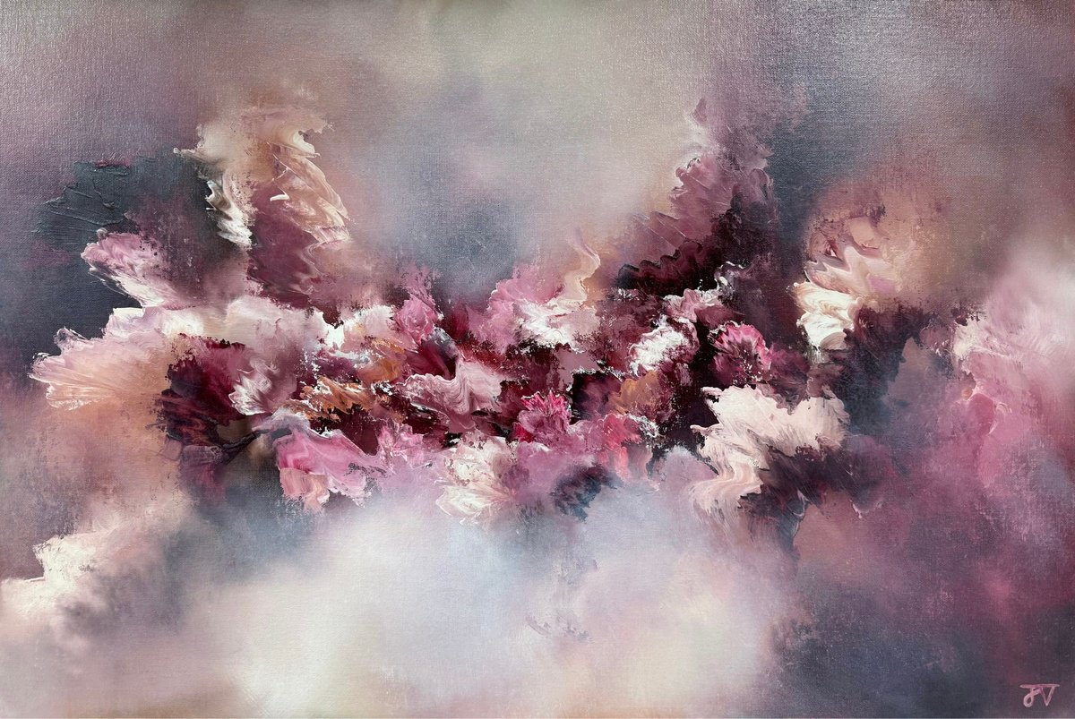 Abstract Oil Painting By Jaimie Volkaerts, 30 X 20, Finding Hope, Original Artwork