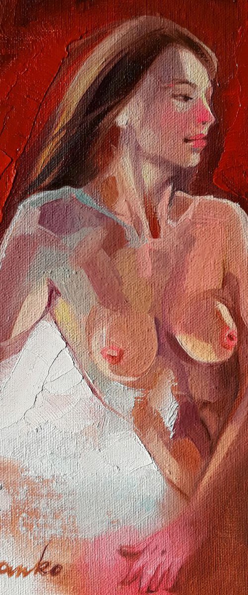 Lady in red by Nataly Derevyanko