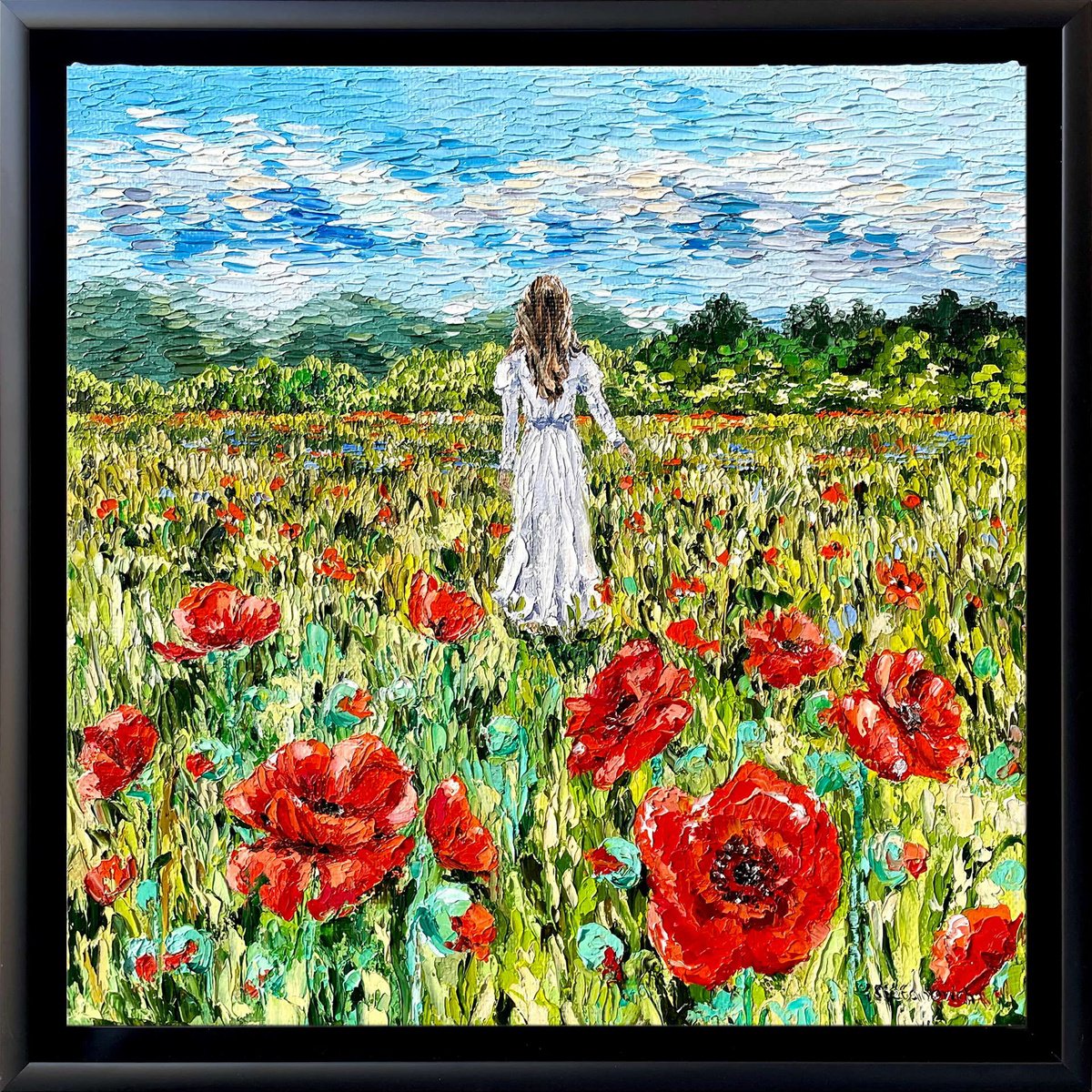 Poppies, impasto by Tanya Stefanovich