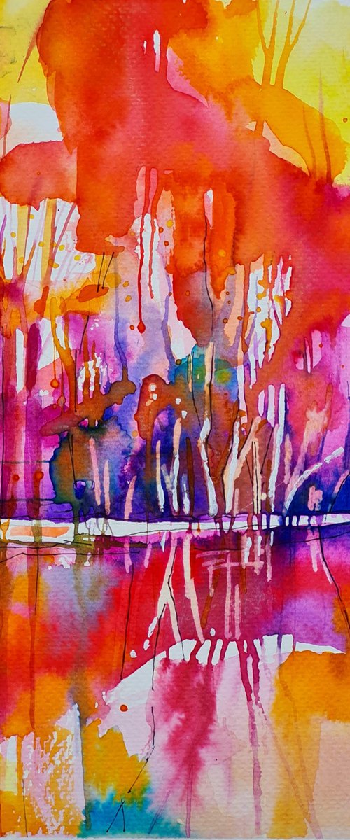 In the autumn sunshine 3. 24x32cm by Simon Tünde