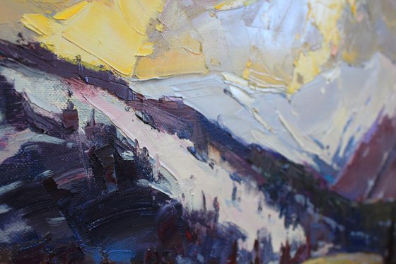 Sunset in the mountains