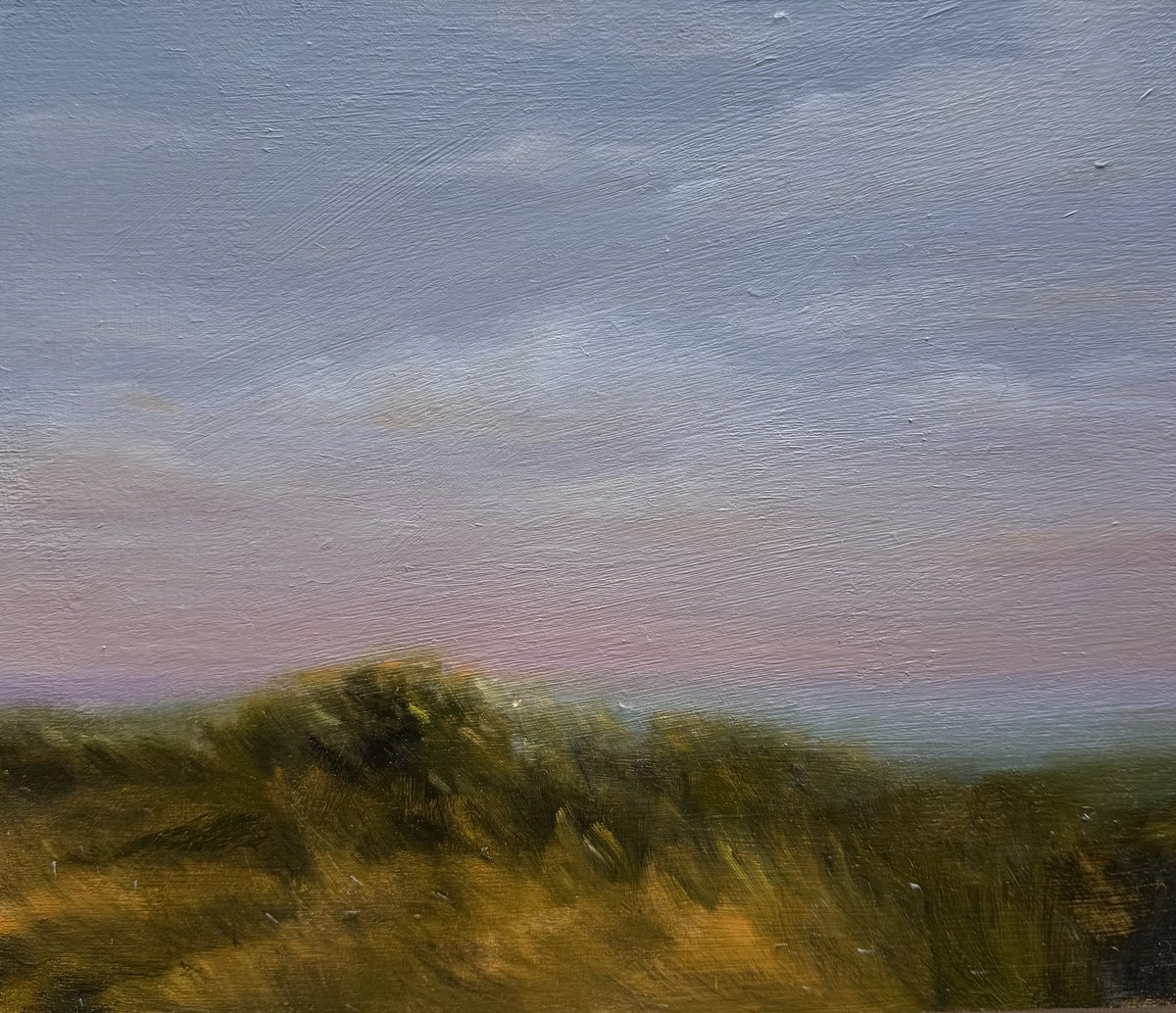 Impressionistic Landscape Oil Painting By Daiva Karaliute, 13 X 11, Dreamy Dune, Original Artwork