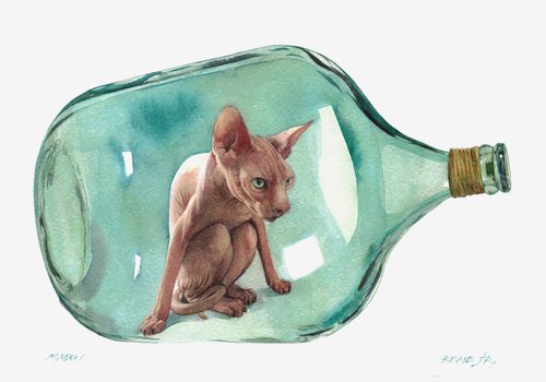 Sphynx in Bottle by REME Jr.