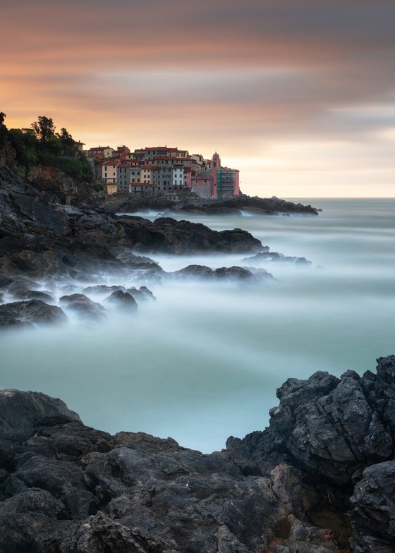 SUNRISE ON THE TELLARO CLIFF - Photographic Print on 10mm Rigid Support