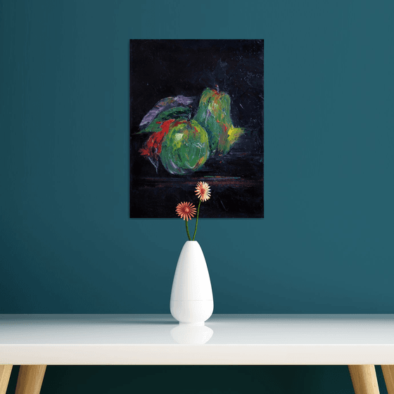 Expressive Quince. Still life  /  ORIGINAL PAINTING