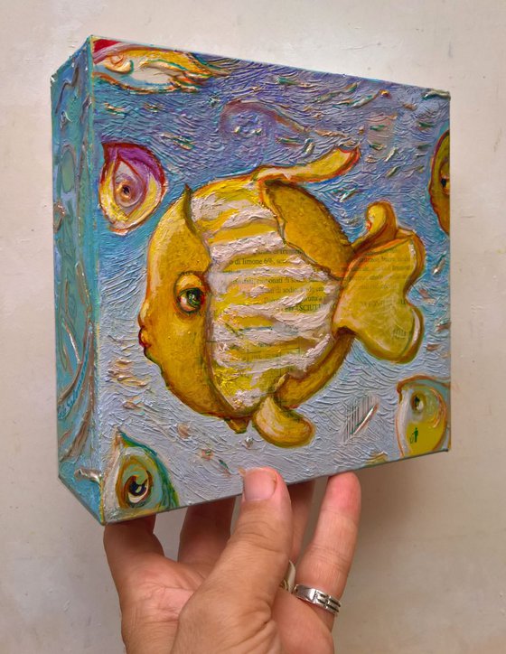 - LEMON FISH - (19 x 19 x 6 cm )