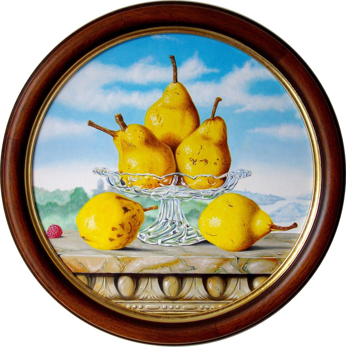 Glass bowl with pears at Ambrosius Bosschaert by Jean-Pierre Walter