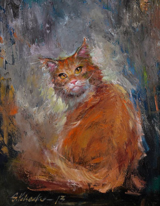 Red-headed cat