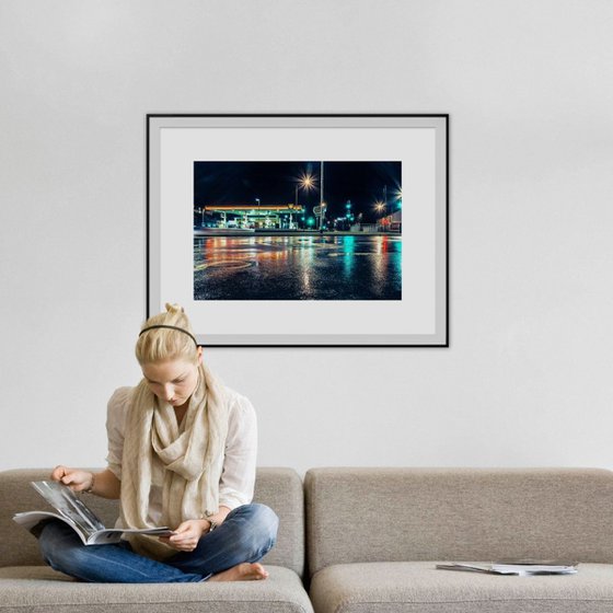 Trafalgar roundabout garage at 1.00am Photograph by Paul Nash Artfinder