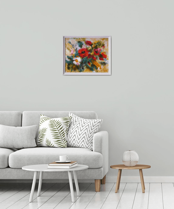 Poppies and wild rose