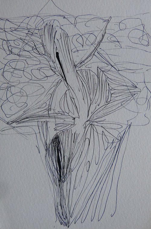 Abstract Erotic Sketch 20x13 cm by Frederic Belaubre