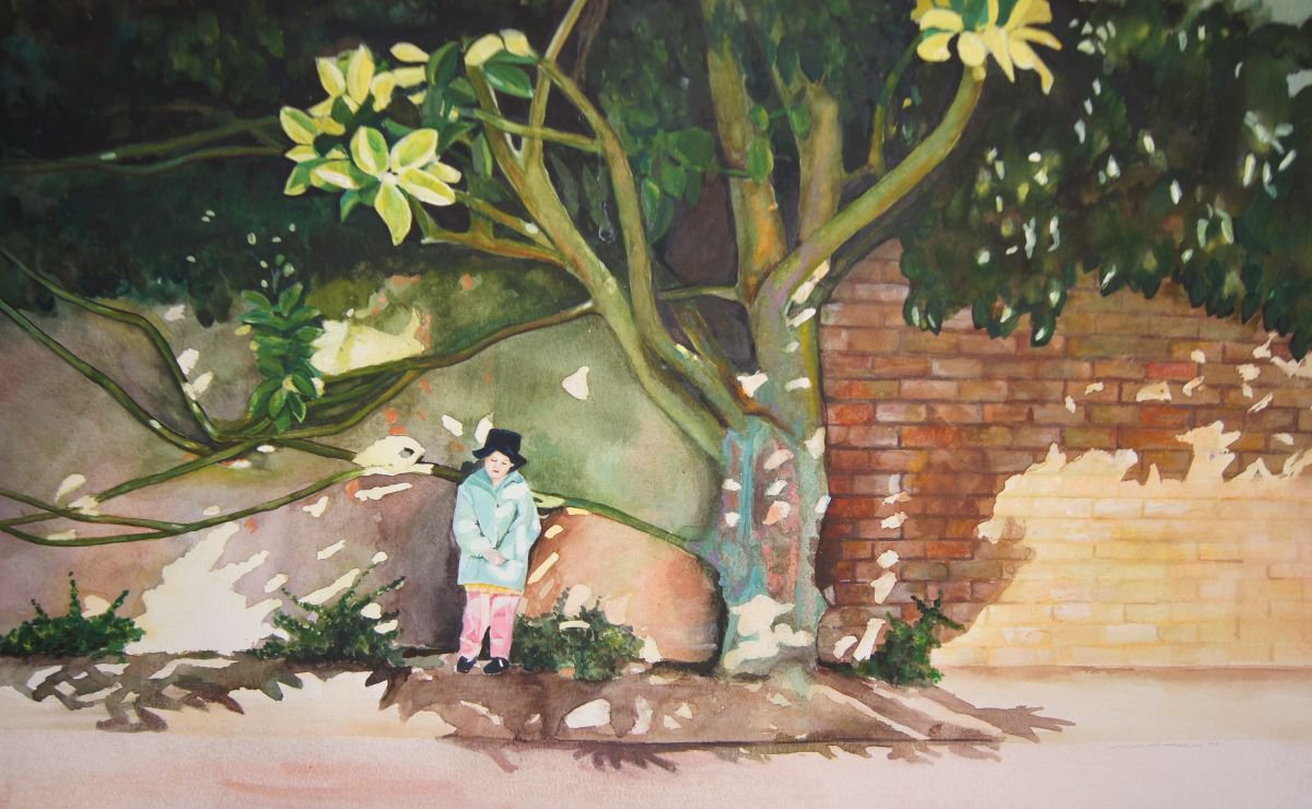 Girl under a tree by Karen Wilcox