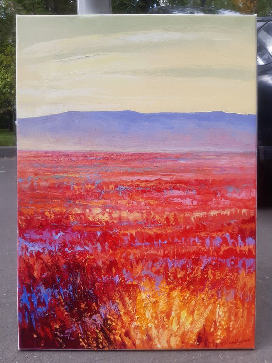 Red Field II 50x70cm.