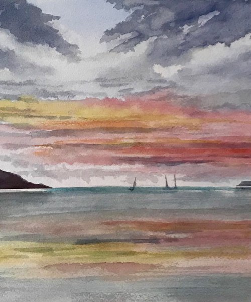 Sailing Home at Sunset by Brian Tucker
