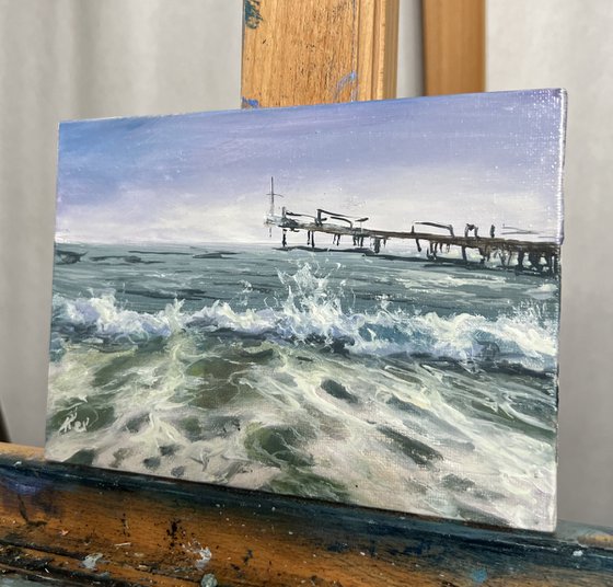 By the Old Pier I, seascape