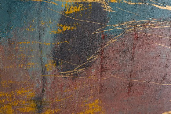 Ash-bluish Abstract Diptych