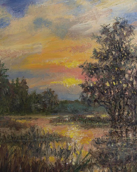 Lowcountry Sky - 8X10 oil (SOLD)