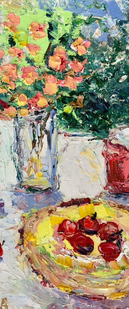 Still life in the garden by Vilma Gataveckienė