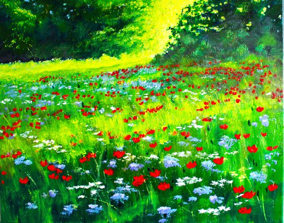 Sunrise and Wildflowers