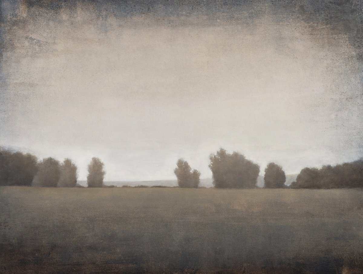 Impressionistic Landscape Oil Painting By Don Bishop, 48 X 36, Valley Trees 241120, Original Artwork