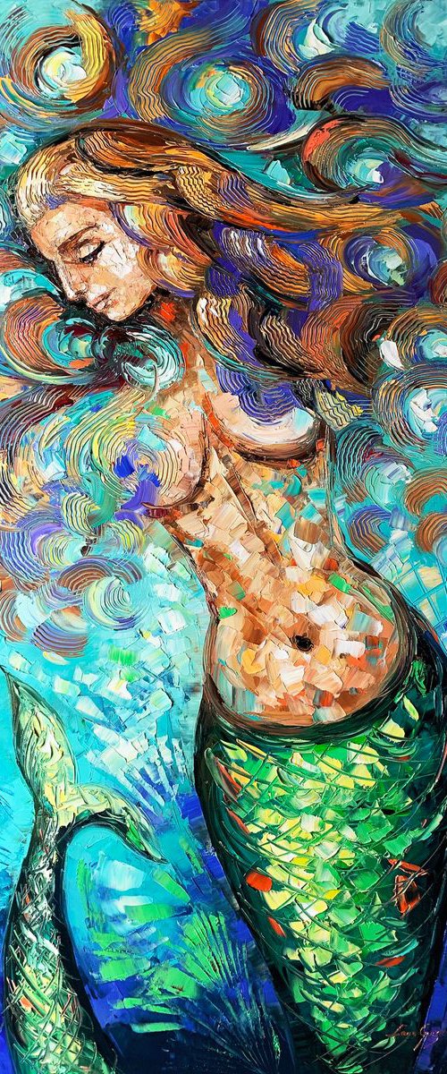 Siren Original Figurative Oil Painting by Lana Guise
